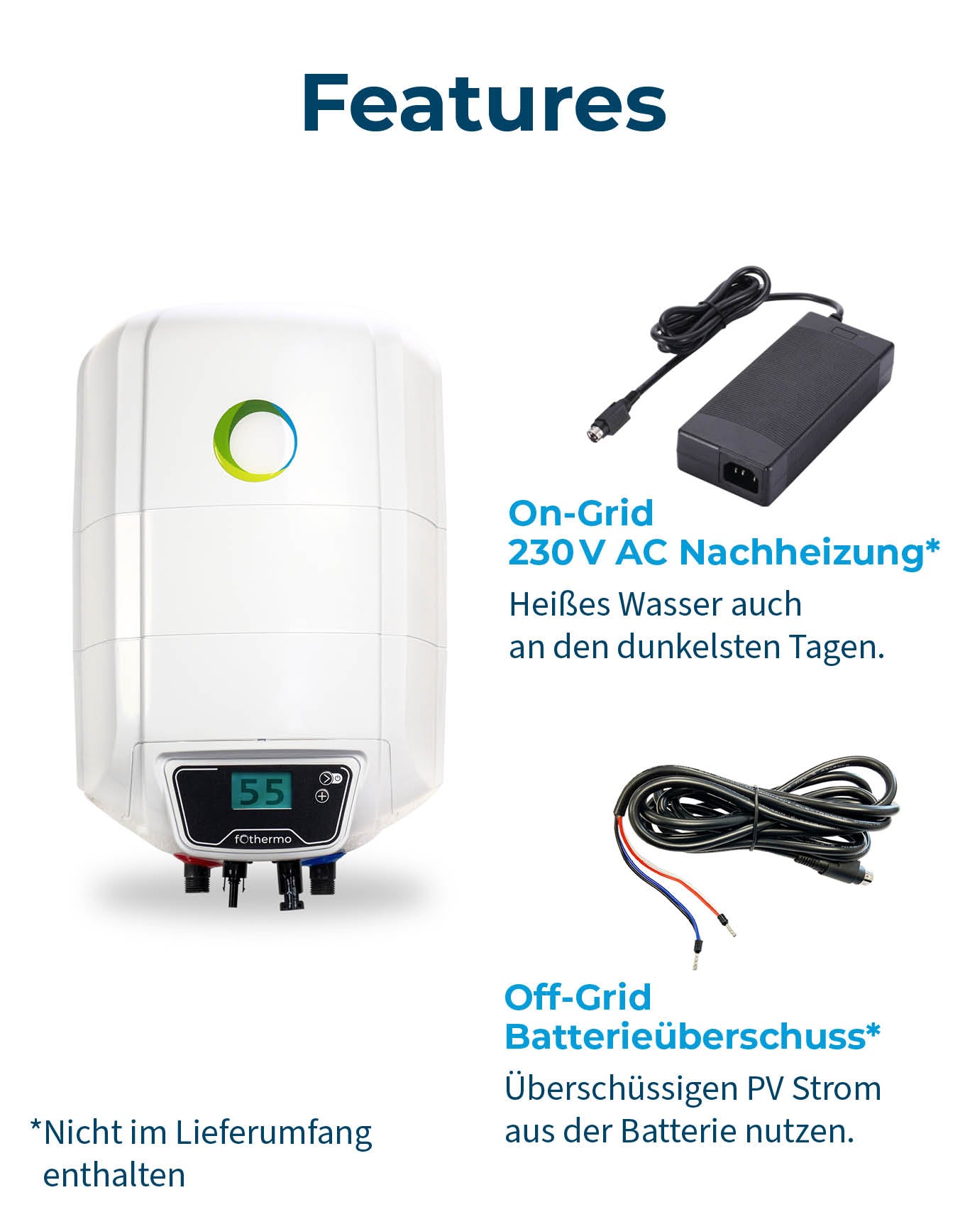 Fothermo 10L Photovoltaischer Offgridboiler