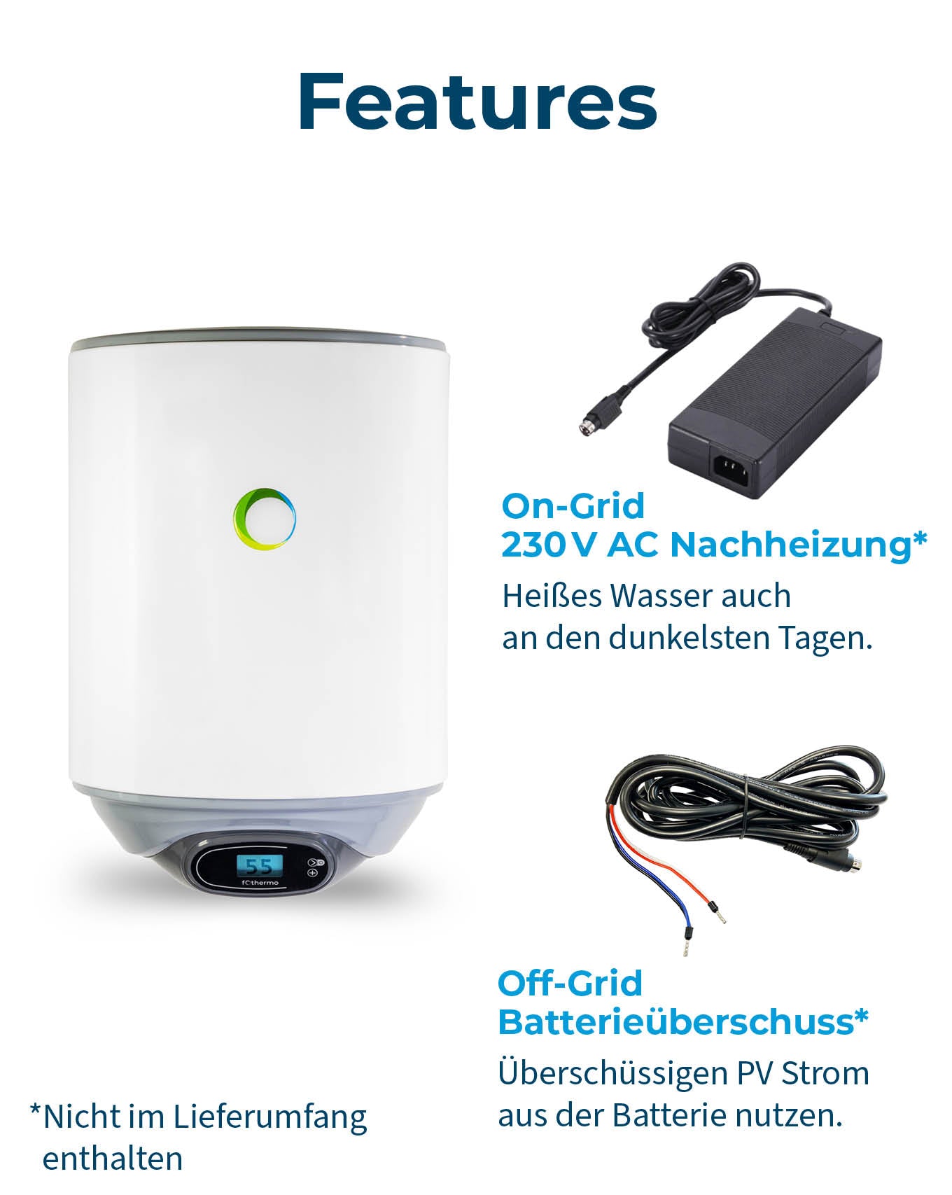 Fothermo 30L Photovoltaischer Offgridboiler