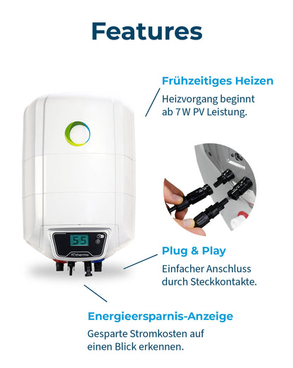 Fothermo 10L Photovoltaischer Offgridboiler