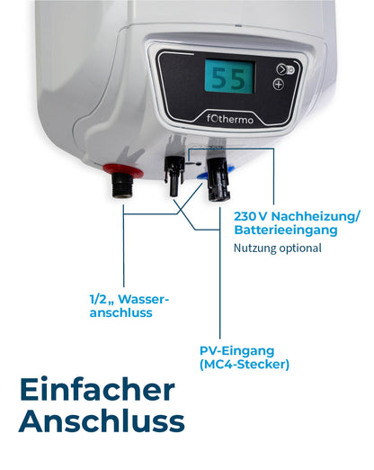 Fothermo 10L Photovoltaischer Offgridboiler