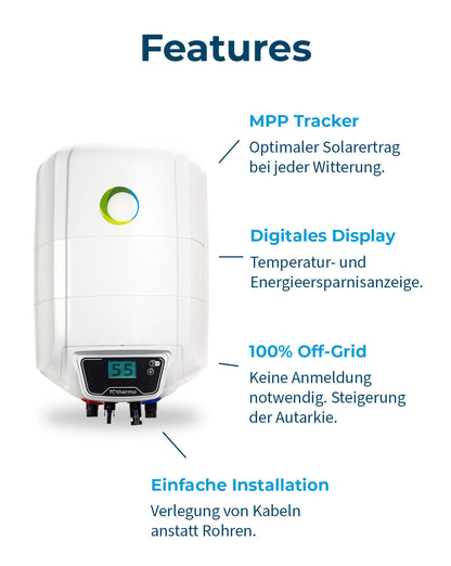 Fothermo 10L Photovoltaischer Offgridboiler